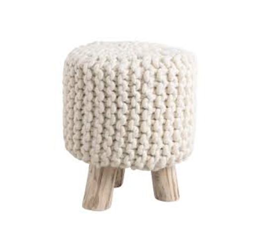 woolen stool natural