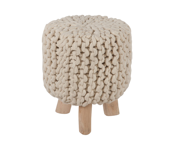 woolen stool taupe