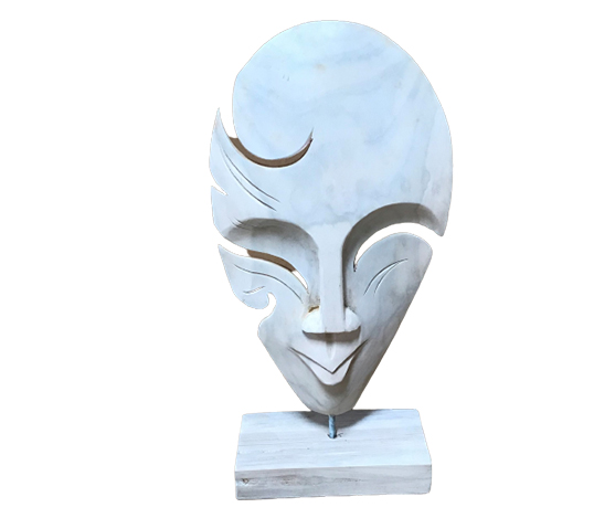 mask stand deco white