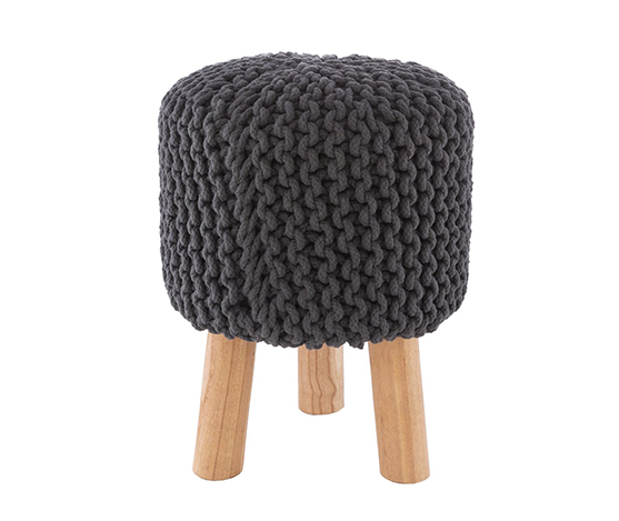 woolen stool black